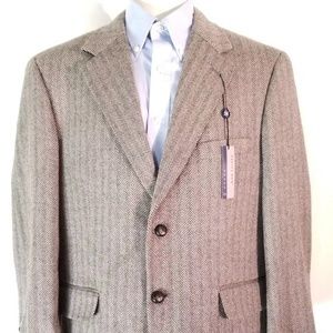 SAVILE ROW 2 Button Herringbone Men's Blazer 42S